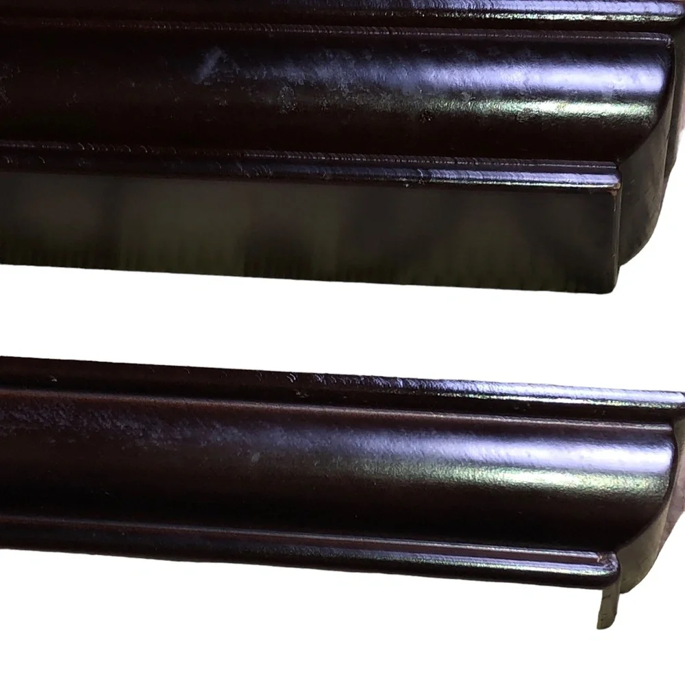 Set of 2 Wood Mahogany Floating Shelves